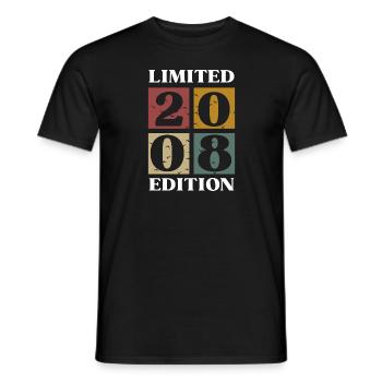 Vintage Gift 2008 Anniversary Limited Edition - Men's T-Shirt - black - Front - AI Model Male 178 light (178cm)