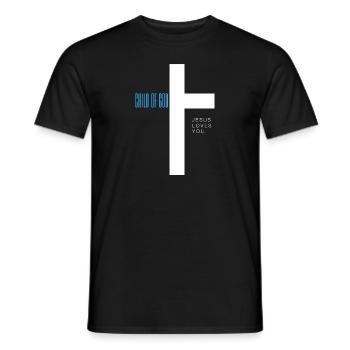 Child of God - Men's T-Shirt - black - Front - AI Model Male 178 light (178cm)