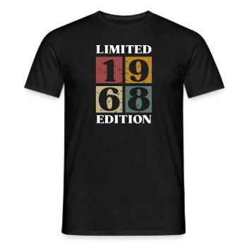 Vintage Gift 1968 Anniversary Limited Edition - Men's T-Shirt - black - Front - AI Model Male 178 light (178cm)