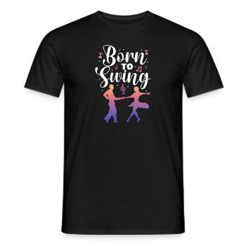 Born to swing - Men's T-Shirt - black - Front - AI Model Male 178 light (178cm)