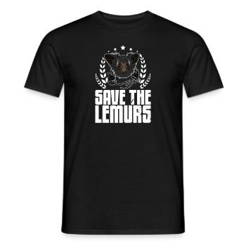 Save the Lemurs Aye-Aye Primat Lemuren Madagaskar - Männer T-Shirt - Schwarz - Vorne - AI Model Male 178 light (178cm)