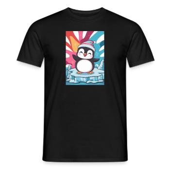Pinguin Pinguine Tier Animal Penguins - Männer T-Shirt - Schwarz - Vorne - AI Model Male 178 light (178cm)