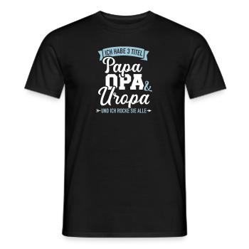 Uropa - Männer T-Shirt - Schwarz - Vorne - AI Model Male 178 light (178cm)