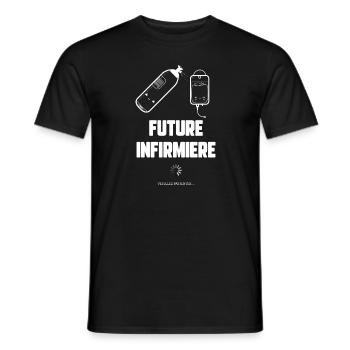 Future infirmière - T-shirt homme - noir - Devant - AI Model Male 178 light (178cm)