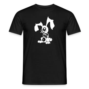 Creasy Kaninchen - Männer T-Shirt - Schwarz - Vorne - AI Model Male 178 light (178cm)