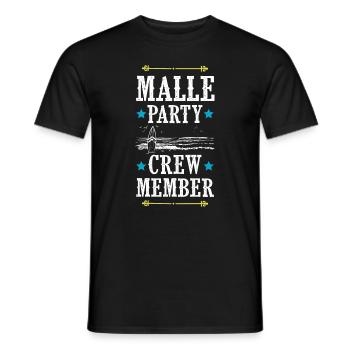 Malle Party Crew - Männer T-Shirt - Schwarz - Vorne - AI Model Male 178 light (178cm)