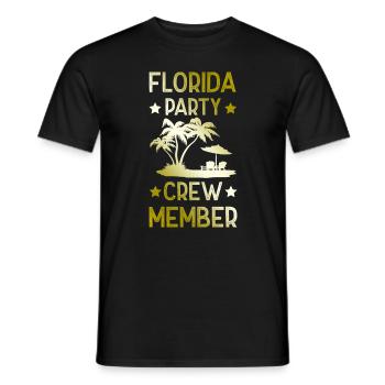 Équipe de fête en Floride - T-shirt homme - noir - Devant - AI Model Male 178 light (178cm)
