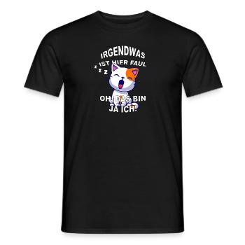 Süße Katze Faul Schlafen - Männer T-Shirt - Schwarz - Vorne - AI Model Male 178 light (178cm)