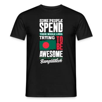 Bangladesh Bangladesh Citation du drapeau bangladais - T-shirt homme - noir - Devant - AI Model Male 178 light (178cm)