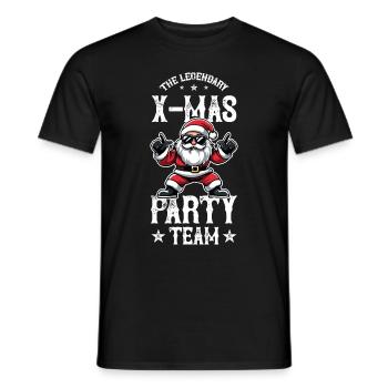 Équipe de fête de Noël drôle - T-shirt homme - noir - Devant - AI Model Male 178 light (178cm)