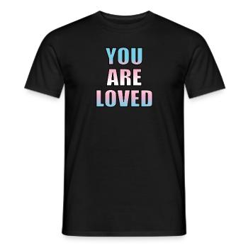 Trans youth are loved - Men's T-Shirt - black - Front - AI Model Male 178 light (178cm)