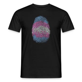 Empreinte digitale trans - T-shirt homme - noir - Devant - AI Model Male 178 light (178cm)