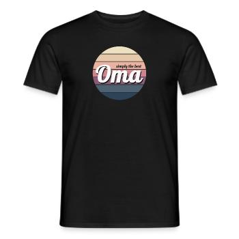 Oma - simply the best - Vintage - Sprüche - Männer T-Shirt - Schwarz - Vorne - AI Model Male 178 light (178cm)
