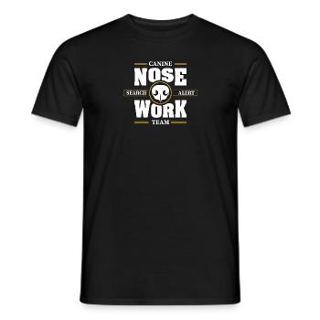 NOSE WORK Team Search Dog Nose Work Dogs Dog - Men's T-Shirt - black - Front - AI Model Male 178 light (178cm)