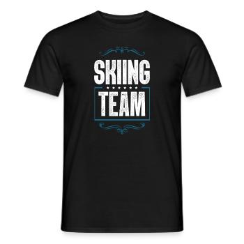 Skiing Team Ski Fahren - Männer T-Shirt - Schwarz - Vorne - AI Model Male 178 light (178cm)