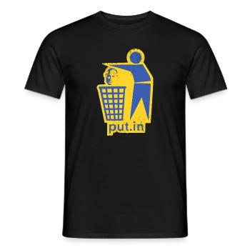 put.in - Peace Ukraine - Men's T-Shirt - black - Front - AI Model Male 178 light (178cm)