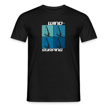 Windsurfing Windsurfer Wellenweiten Wind Wasser - Männer T-Shirt - Schwarz - Vorne - AI Model Male 178 light (178cm)