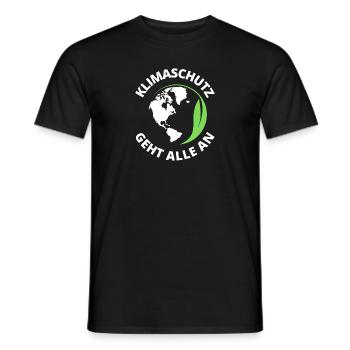 Klimaschutz - Männer T-Shirt - Schwarz - Vorne - AI Model Male 178 light (178cm)