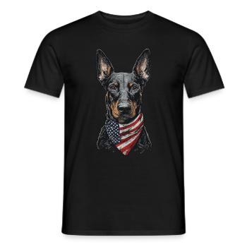 Dobermann - Männer T-Shirt - Schwarz - Vorne - AI Model Male 178 light (178cm)