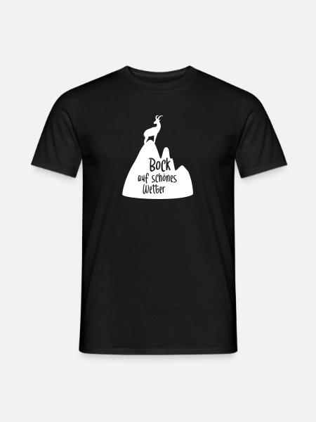 Schönes Wetter Meteorologe Steinbock Berg weiß - Männer T-Shirt - Schwarz