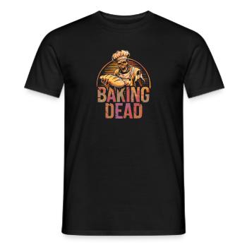 Baking Dead Zombie Baker Creepy Baker - Men's T-Shirt - black - Front - AI Model Male 178 light (178cm)