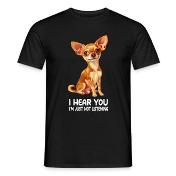 Chihuahua - T-shirt homme - noir - Devant - AI Model Male 178 light (178cm)