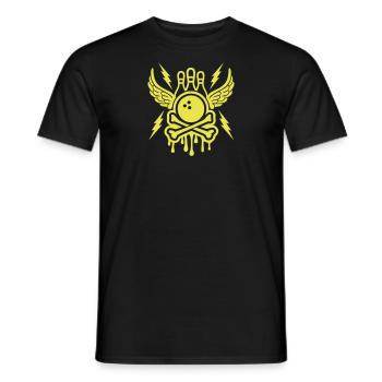 Bowling Bones - Men's T-Shirt - black - Front - AI Model Male 178 light (178cm)