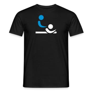 Physiotherapist - Men's T-Shirt - black - Front - AI Model Male 178 light (178cm)