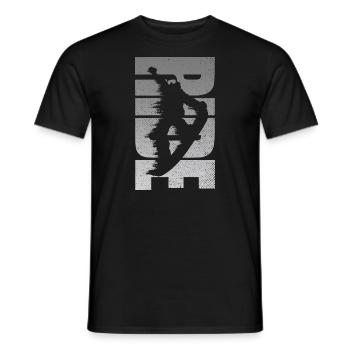 Snowboard Rétro Snowboarder Ride En Détresse - T-shirt homme - noir - Devant - AI Model Male 178 light (178cm)