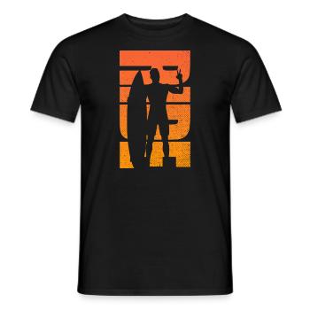 Männer Surfen Retro Ride Sunset Surfer - Männer T-Shirt - Schwarz - Vorne - AI Model Male 178 light (178cm)