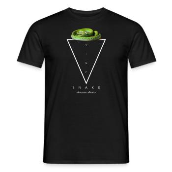 Asiatische Rebenschlange Reptilienhalter Schlangenbesitzer - Männer T-Shirt - Schwarz - Vorne - AI Model Male 178 light (178cm)