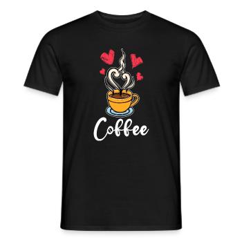 Caffeine Coffee Drinking Coffee Drinker Saying - Men's T-Shirt - black - Front - AI Model Male 178 light (178cm)