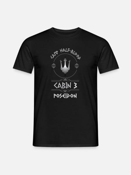 Cabin #3 in Camp Half Blood, Child of Poseidon - Men's T-Shirt - black