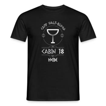 Cabin #18 in Camp Half Blood, Child of Hebe - Men's T-Shirt - black - Front - AI Model Male 178 light (178cm)