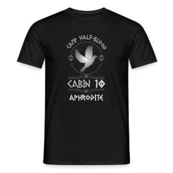 Cabin #10 in Camp Half Blood, Child of Aphrodite - Men's T-Shirt - black - Front - AI Model Male 178 light (178cm)