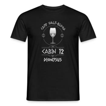 Cabin #12 in Camp Half Blood, Child of Dionysus - Men's T-Shirt - black - Front - AI Model Male 178 light (178cm)