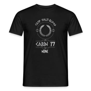 Cabin #17 in Camp Half Blood, Child of Goddess Nik - Men's T-Shirt - black - Front - AI Model Male 178 light (178cm)