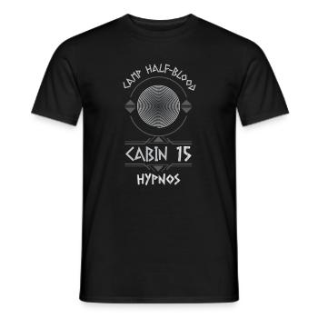 Cabin #15 in Camp Half Blood, Child of Hypnos - Men's T-Shirt - black - Front - AI Model Male 178 light (178cm)