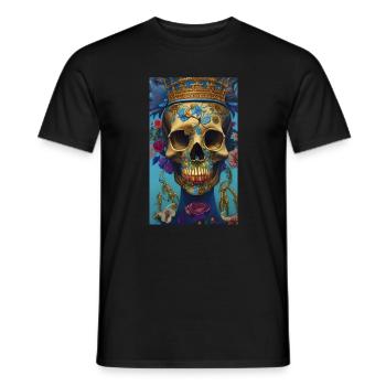 Beautiful fantasy Skull - Männer T-Shirt - Schwarz - Vorne - AI Model Male 178 light (178cm)