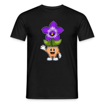 Lustige Orchidee - Männer T-Shirt - Schwarz - Vorne - AI Model Male 178 light (178cm)
