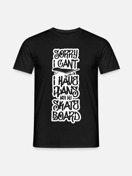 J’ai des projets avec mon skateboard - T-shirt homme - noir