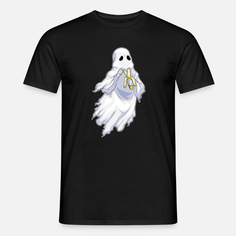 Geist Halloween Banane - Männer T-Shirt - Schwarz