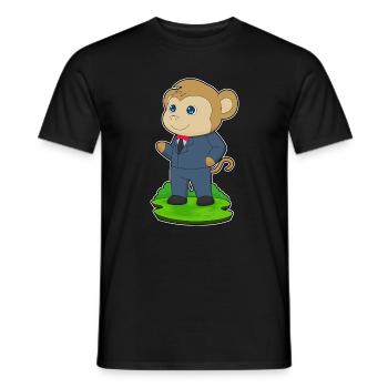 Affe Bräutigam Anzug Hochzeit - Männer T-Shirt - Schwarz - Vorne - AI Model Male 178 light (178cm)
