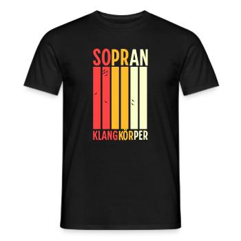 Chor - Sopran Klangkörper - Männer T-Shirt - Schwarz - Vorne - AI Model Male 178 light (178cm)