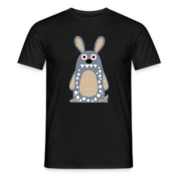 Lapin fou - T-shirt homme - noir - Devant - AI Model Male 178 light (178cm)
