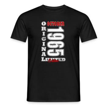 Born in October 1965 - Gift Vintage Octobe - Men's T-Shirt - black - Front - AI Model Male 178 light (178cm)
