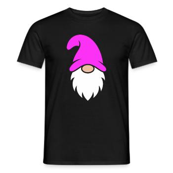 Rosa Hut Weihnachtszwerg - Männer T-Shirt - Schwarz - Vorne - AI Model Male 178 light (178cm)