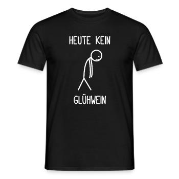 Christmas Christmas party No mulled wine today - Men's T-Shirt - black - Front - AI Model Male 178 light (178cm)