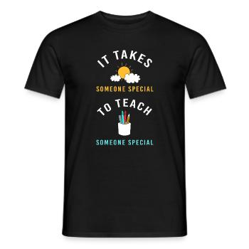 Special Needs School Teacher Special Education Pedagogue - Men's T-Shirt - black - Front - AI Model Male 178 light (178cm)