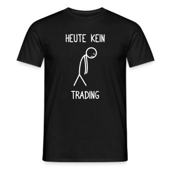Pas de trading sur le marché boursier aujourd’hui Trader boursier - T-shirt homme - noir - Devant - AI Model Male 178 light (178cm)